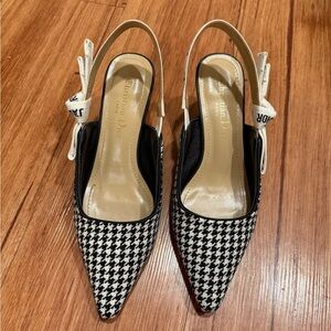 Dior J’Adior Houndtooth Slingbacks